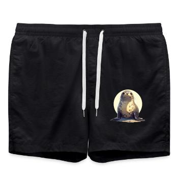 Joints, Phoque - Short de bain - noir - Devant - AI Model Male 185 light (185cm)