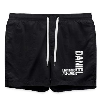 Daniel - Badeshorts - Schwarz - Vorne - AI Model Male 185 light (185cm)