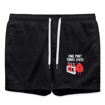 Donneur de sang Don de sang Don de sang - Short de bain - noir - Devant - AI Model Male 185 light (185cm)