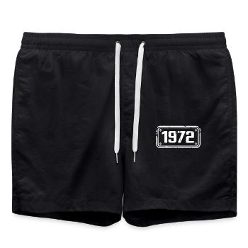 1972 Cadeau 1972 Millésime 1972 Edition limitée 1972 - Short de bain - noir - Devant - AI Model Male 185 light (185cm)