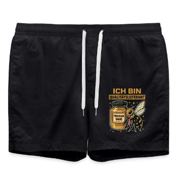 Ich Bin Qualitätslieferant Bienen Imker Honig - Badeshorts - Schwarz - Vorne - AI Model Male 185 light (185cm)