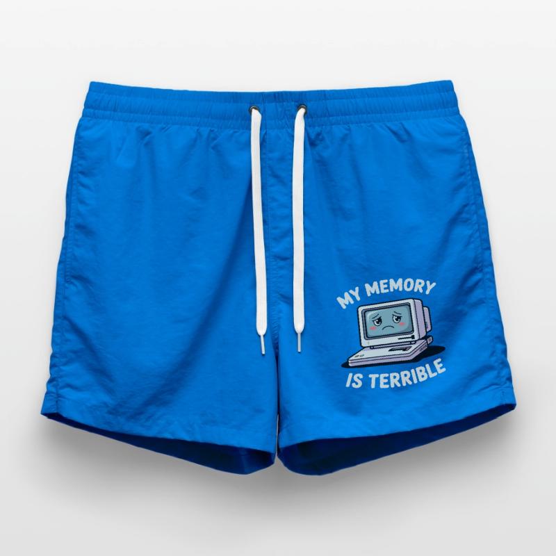 My Memory Is Terrible Funny Computer Funny Coding Swim Trunks