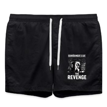 Schroedinger's cat Revenge - Swim Trunks - black - Front - AI Model Male 185 light (185cm)