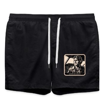 PILOTE, L’AVENTURE VOUS ATTEND - Short de bain - noir - Devant - AI Model Male 185 light (185cm)