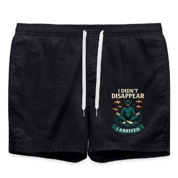 Diver Ocean I Didn't Disappear - Swim Trunks - black - Front - AI Model Male 185 light (185cm)