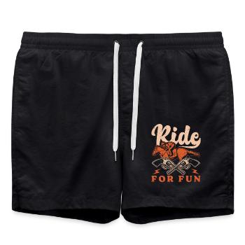 Hobby Horse Rider Ride pour le plaisir Équitation anglaise - Short de bain - noir - Devant - AI Model Male 185 light (185cm)