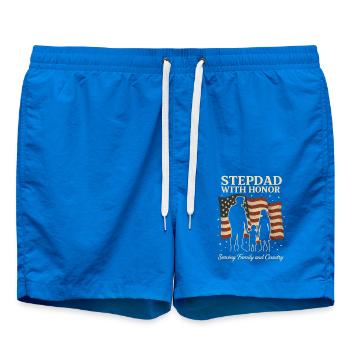 Ehrenvoller Bonus Dad - Militär & Familie - Badeshorts - Cobalt blue - Vorne