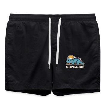 Sleepysaurus Dino Chemise de nuit - Short de bain - noir - Devant - AI Model Male 185 light (185cm)
