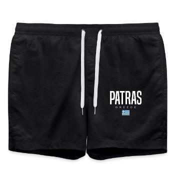 Patras Griechenland - Badeshorts - Schwarz - Vorne - AI Model Male 185 light (185cm)