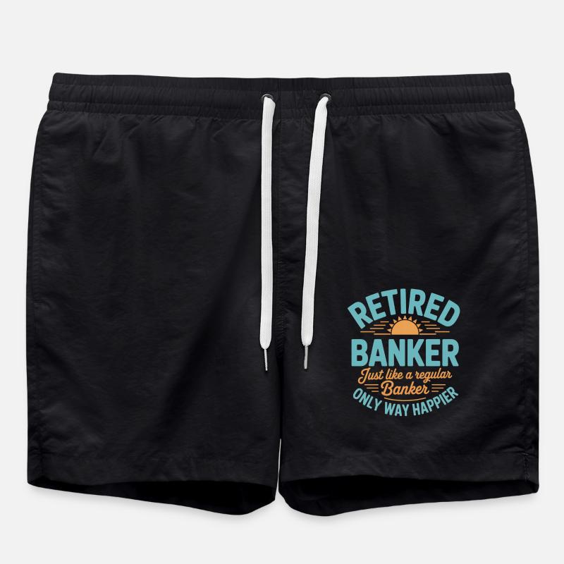 Banquier retraité Dire banquier - Short de bain - noir