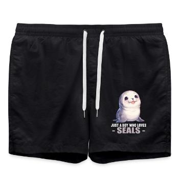 Joints, Phoque - Short de bain - noir - Devant - AI Model Male 185 light (185cm)