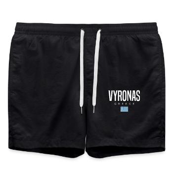 Vyronas Griechenland - Badeshorts - Schwarz - Vorne - AI Model Male 185 light (185cm)