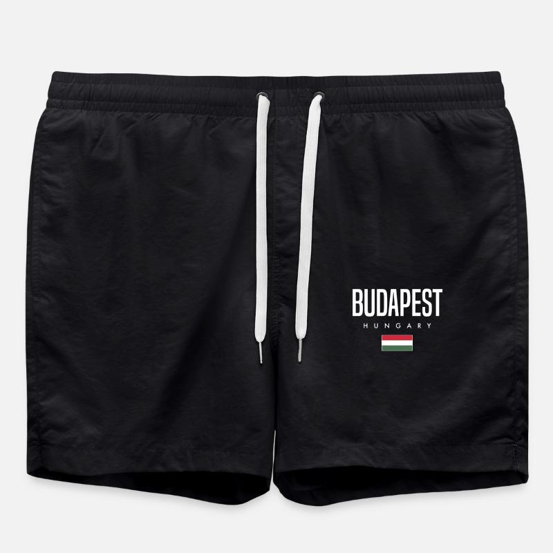 Budapest Hungary - Swim Trunks - black