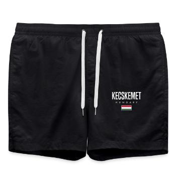 Kecskemet Ungarn - Badeshorts - Schwarz - Vorne - AI Model Male 185 light (185cm)