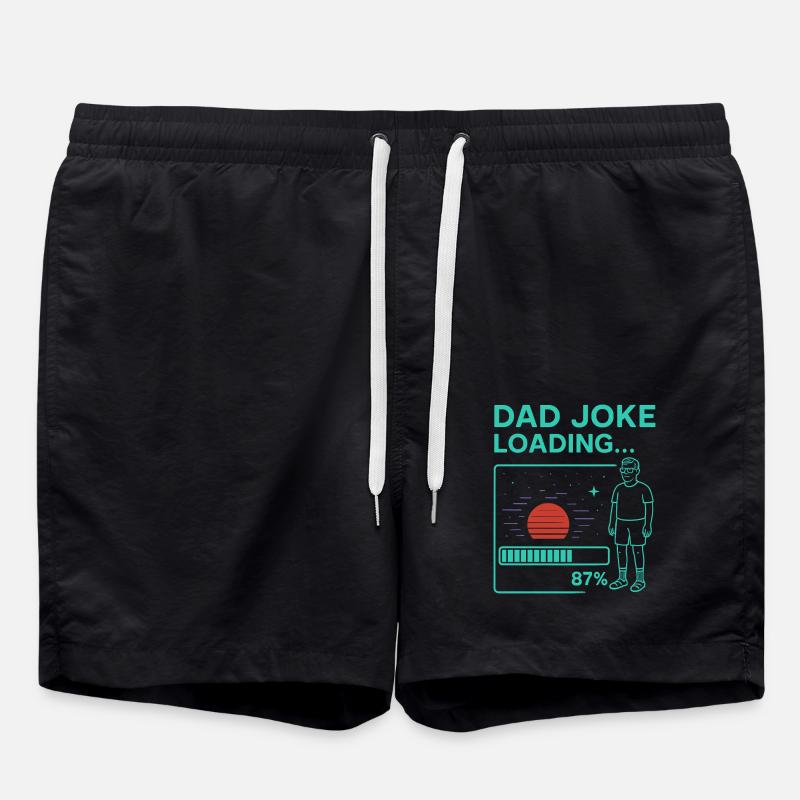 Dad Joke Loading - Swim Trunks - black