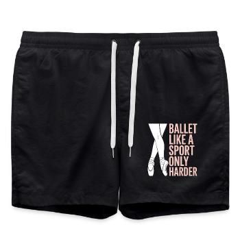Ballet Saying Ballerina Funny Ballet Gift - Swim Trunks - black - Front - AI Model Male 185 light (185cm)