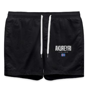 Île d’Akureyri - Short de bain - noir - Devant - AI Model Male 185 light (185cm)
