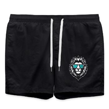 Löwe David - Badeshorts - Schwarz - Vorne - AI Model Male 185 light (185cm)