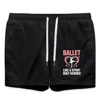 Ballet Saying Ballerina Funny Ballet Gift - Swim Trunks - black - Front - AI Model Male 185 light (185cm)