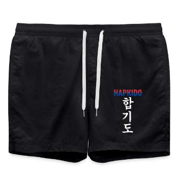 Hapkido Art martial coréen - Short de bain - noir - Devant - AI Model Male 185 light (185cm)