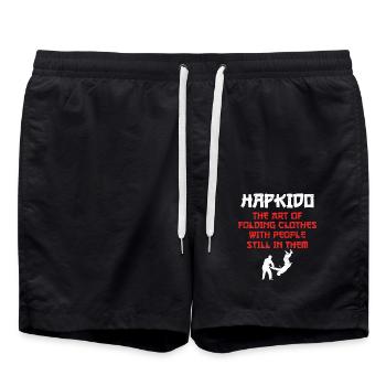 Arts martiaux Hapkido - Short de bain - noir - Devant - AI Model Male 185 light (185cm)