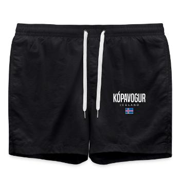 Île de Kópavogur - Short de bain - noir - Devant - AI Model Male 185 light (185cm)