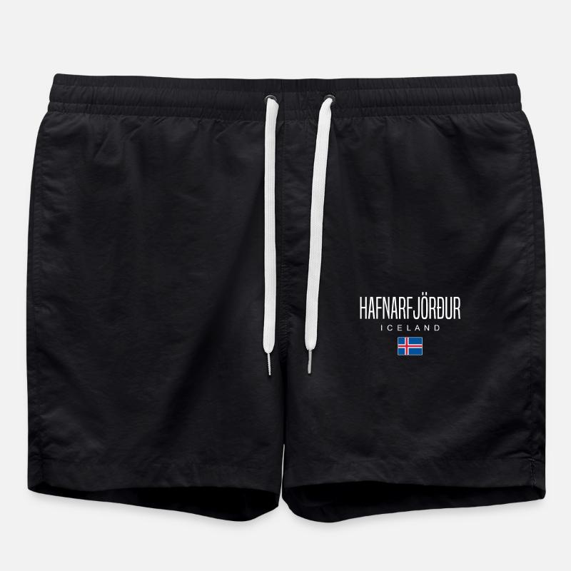 Hafnarfjörður Island - Swim Trunks - black