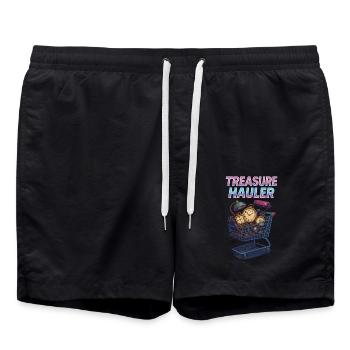 Treasure Hauler Flea Market Antiques Lovers - Swim Trunks - black - Front - AI Model Male 185 light (185cm)