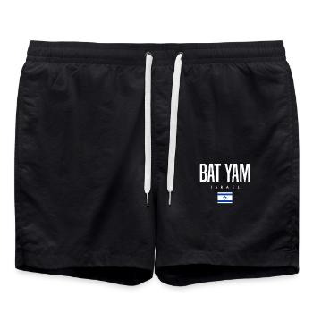 Bat Yam Israel - Badeshorts - Schwarz - Vorne - AI Model Male 185 light (185cm)