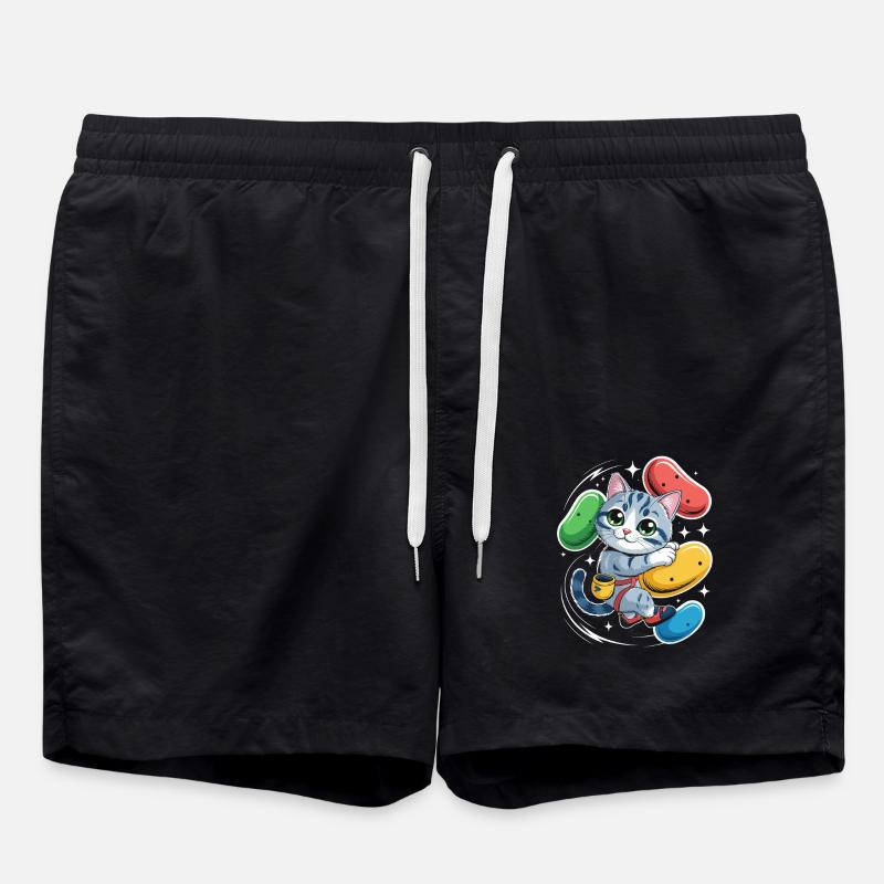 Boulder Cat - Swim Trunks - black