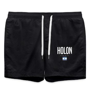 Holon Israel - Swim Trunks - black - Front - AI Model Male 185 light (185cm)