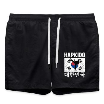 Hapkido Korean Martial Art - Badeshorts - Schwarz - Vorne - AI Model Male 185 light (185cm)