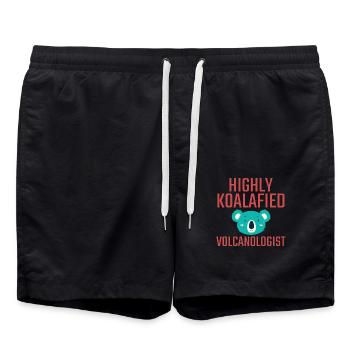 Volcanologist Koalafied Volcanology - Badeshorts - Schwarz - Vorne - AI Model Male 185 light (185cm)