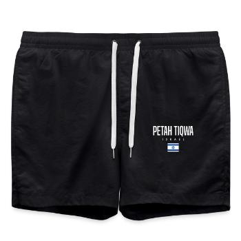 Petah Tiqwa Israel - Swim Trunks - black - Front - AI Model Male 185 light (185cm)