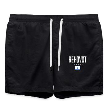 Rehovot Israel - Swim Trunks - black - Front - AI Model Male 185 light (185cm)