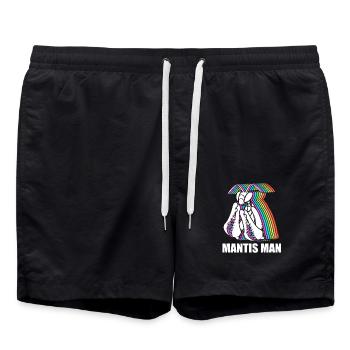 Gottesanbeter Gottesanbeterin Mantis - Badeshorts - Schwarz - Vorne - AI Model Male 185 light (185cm)