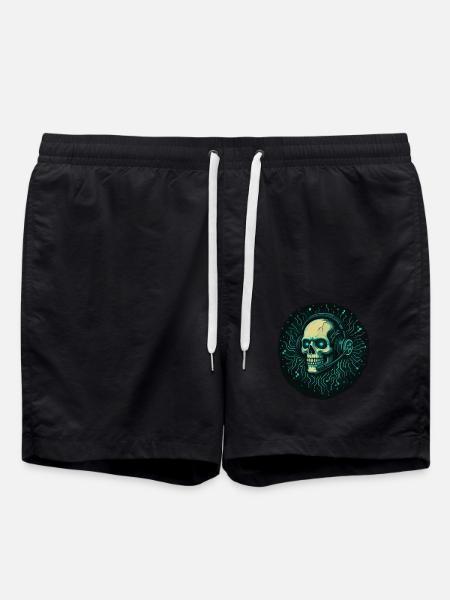 Crâne de joueur - TechGaming Totenkopf - Short de bain - noir