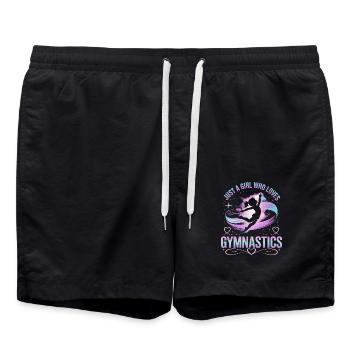 Juste une fille qui aime la gymnastique - Short de bain - noir - Devant - AI Model Male 185 light (185cm)