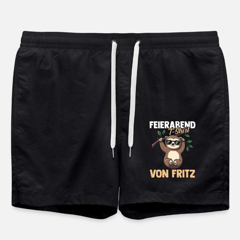 Sloth Fritz - Swim Trunks - black