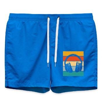 Headphones Retro - Swim Trunks - cobalt blue - Front