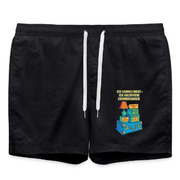 Je ne collectionne pas, j’archive des souvenirs - Short de bain - noir - Devant - AI Model Male 185 light (185cm)