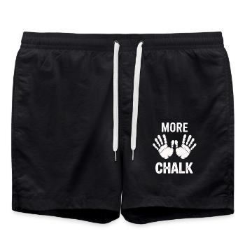Plus de craie - Short de bain - noir - Devant - AI Model Male 185 light (185cm)