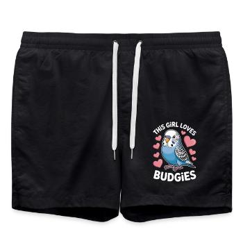 Perruche disant drôle de perruche cadeau - Short de bain - noir - Devant - AI Model Male 185 light (185cm)