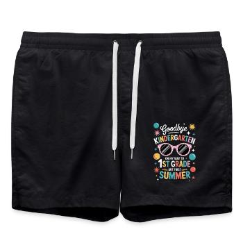 Bye bye le dicton d’été de la maternelle - Short de bain - noir - Devant - AI Model Male 185 light (185cm)