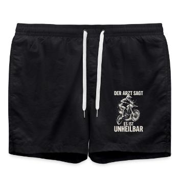 Motocross – Der Arzt sagt, es ist unheilbar - Badeshorts - Schwarz - Vorne - AI Model Male 185 light (185cm)