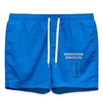 Widerstand Zwecklos Elektronik Schaltkreis Humor - Badeshorts - Cobalt blue - Vorne