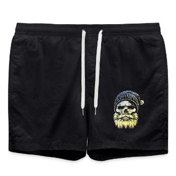 Holzfäller Skull - Badeshorts - Schwarz - Vorne - AI Model Male 185 light (185cm)
