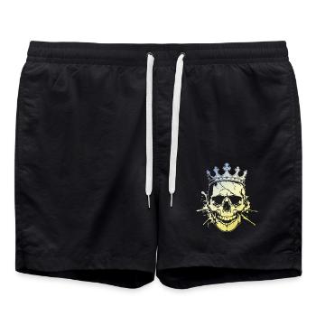 König Skull - Badeshorts - Schwarz - Vorne - AI Model Male 185 light (185cm)