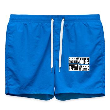 Drone Enthusiast My Problem My Pictogram Mom Dad - Swim Trunks - cobalt blue - Front