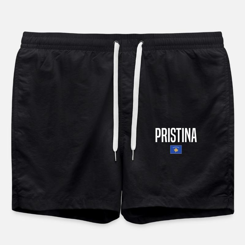 Pristina, Kosovo - Swim Trunks - black